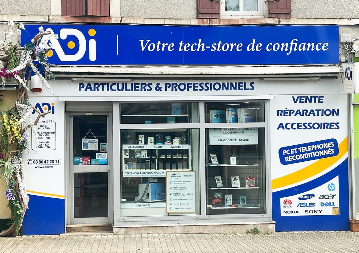 Façade du magasin ADI à Monéteau