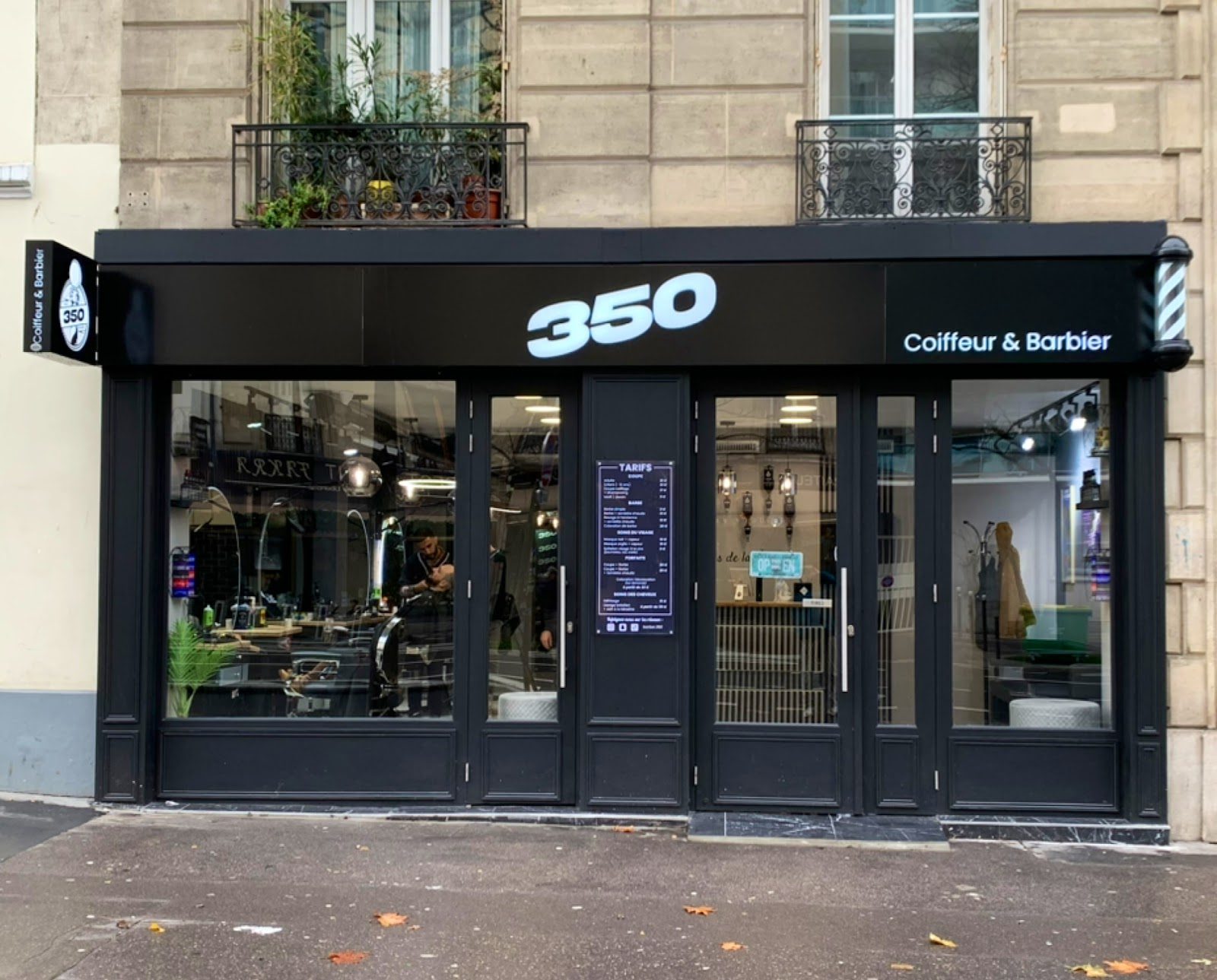 Façade du salon 350 Barber